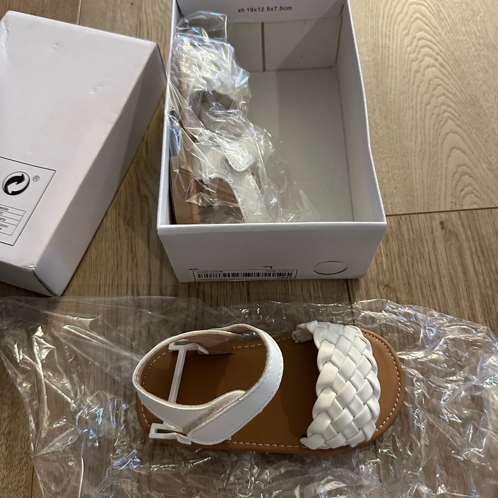 Kids White Sandals